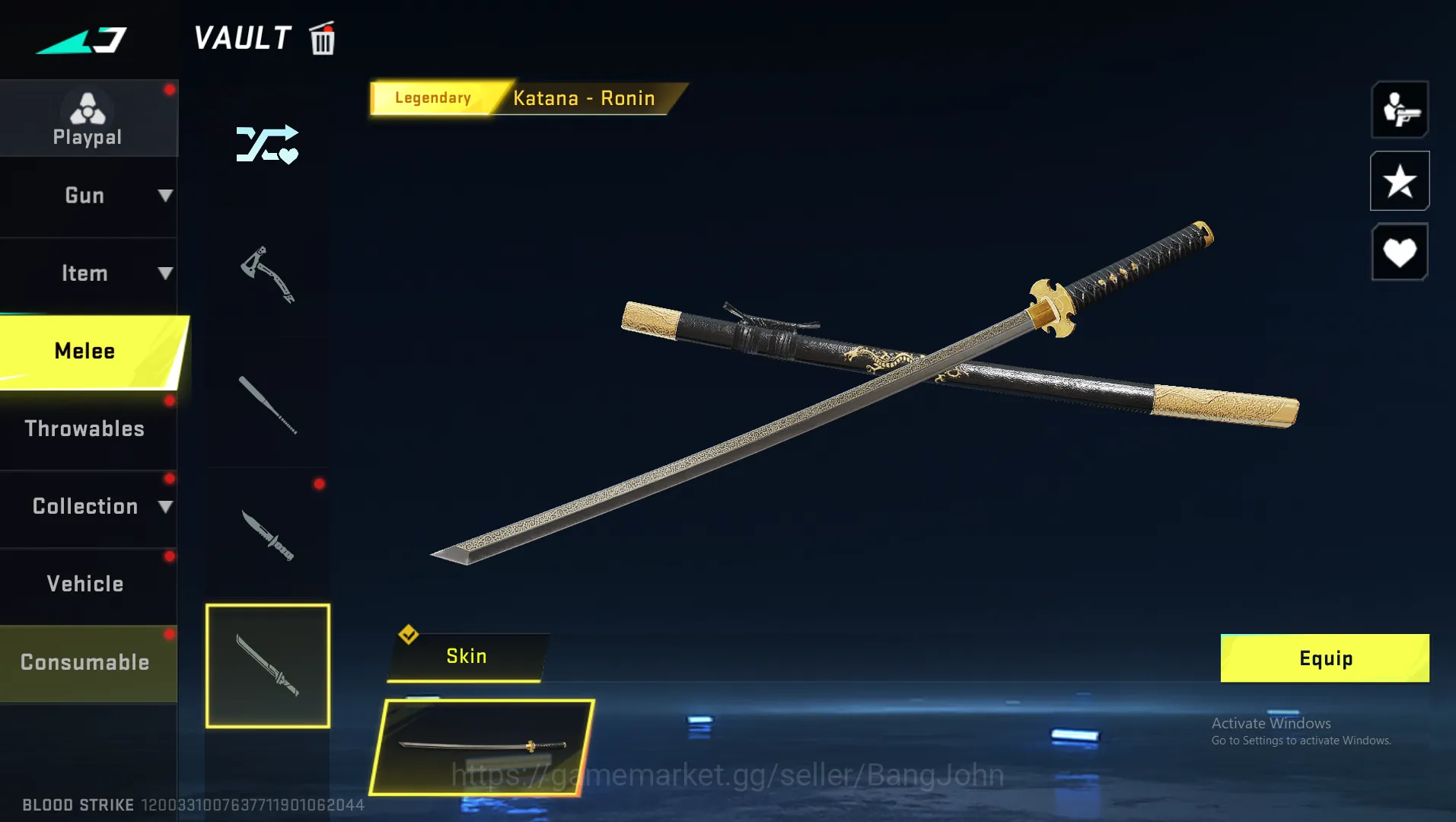 Blood Strike Accounts Others "MP5 Legend | M700 Legend | AR97 Legend | MCX Eva |  FAL Ultra | Galil Ultra | RPK Limit 11
