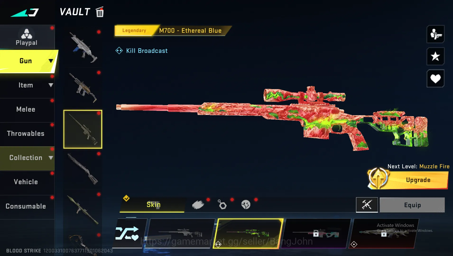 Blood Strike Accounts Others "MP5 Legend | M700 Legend | AR97 Legend | MCX Eva |  FAL Ultra | Galil Ultra | RPK Limit 3