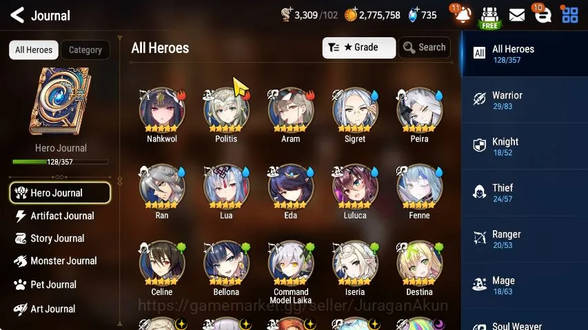Epic Seven Accounts Mid-Tier Global Unverif|6ML(Riolet,DKSharun,USChoux,Etc)&Aram,feene,(etc)|PohOn|LogStove|CheckSS(ES1828) 3