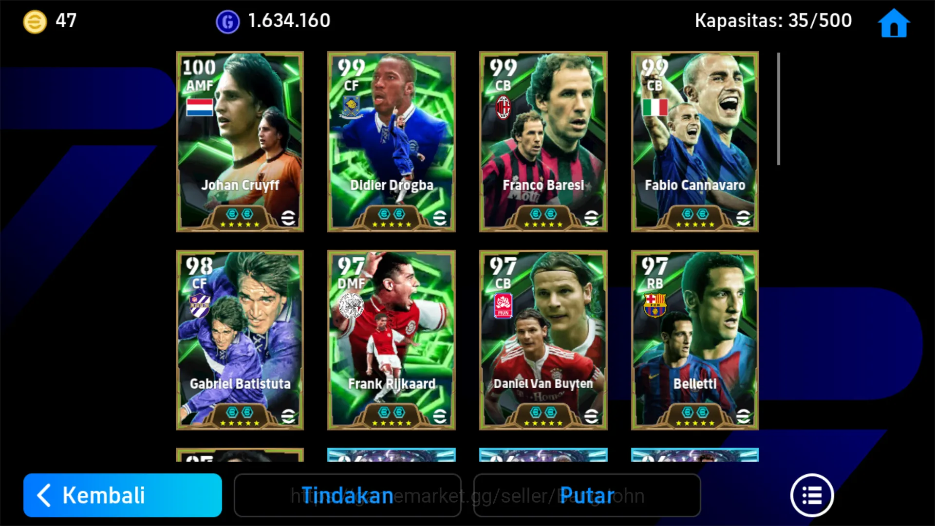 eFootball Accounts Others Power 3194 | Drogba Epic db , Cruyff Epic db , Ole Romey Show time , Ivan Jenner Show time 4