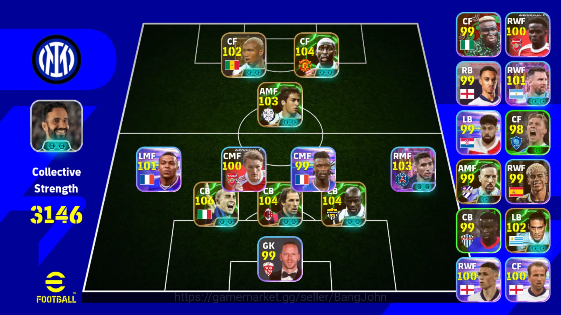 EFB207B Power 3146 | Andy Cole Epic DB | Achraf Hakimi Show Time | Lilian Thuram Epic DB eFootball Others EFB207B Power 3146 | Andy Cole Epic DB | Achraf H image 1