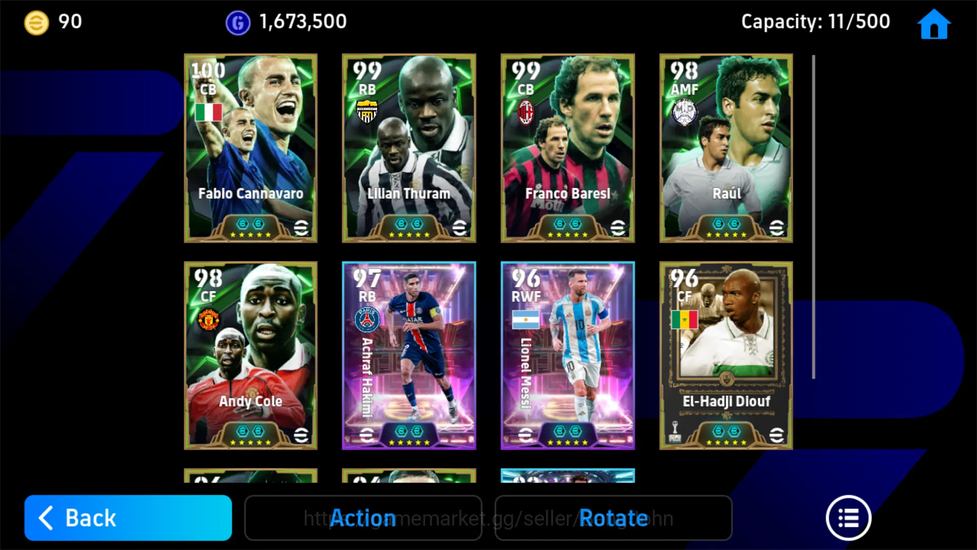 eFootball Accounts Others EFB207B		Power 3146 | Andy Cole Epic DB | Achraf Hakimi Show Time | Lilian Thuram Epic DB 3