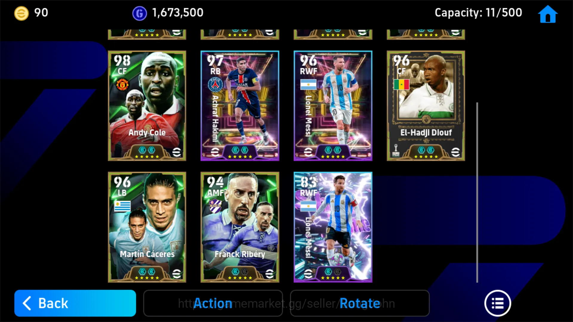 eFootball Accounts Others EFB207B		Power 3146 | Andy Cole Epic DB | Achraf Hakimi Show Time | Lilian Thuram Epic DB 4