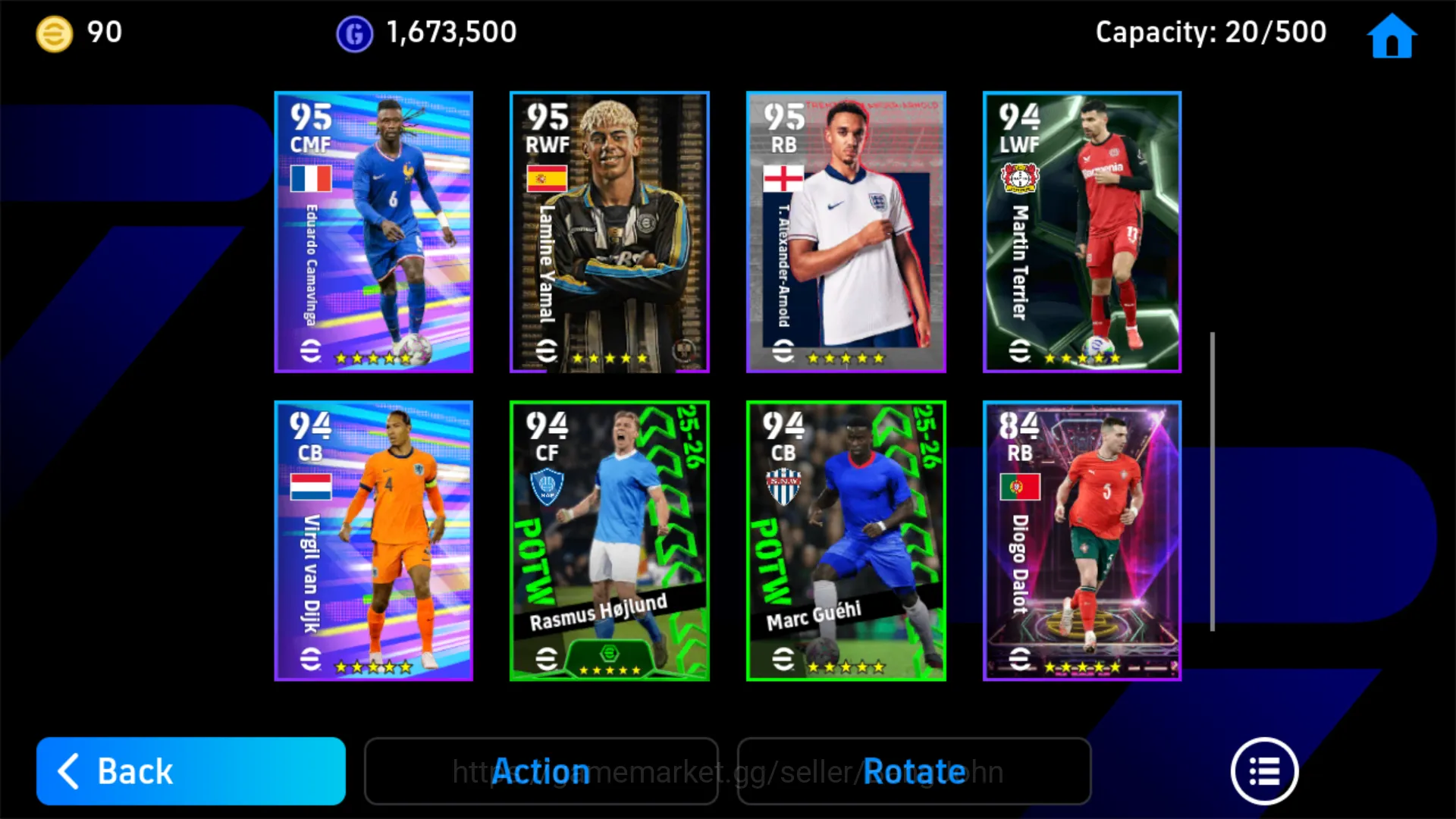 eFootball Accounts Others EFB207B		Power 3146 | Andy Cole Epic DB | Achraf Hakimi Show Time | Lilian Thuram Epic DB 6