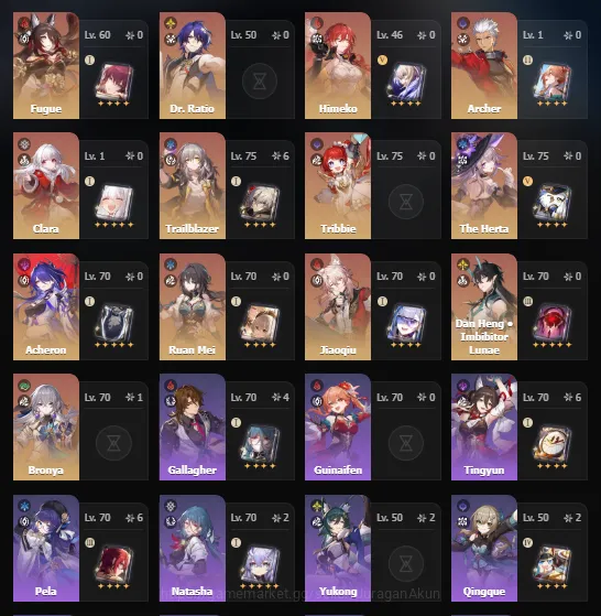 Honkai Star Rail Accounts Asia|9 Limited + 5 [5Star Weapon]|Acheron + Sign,D image 2