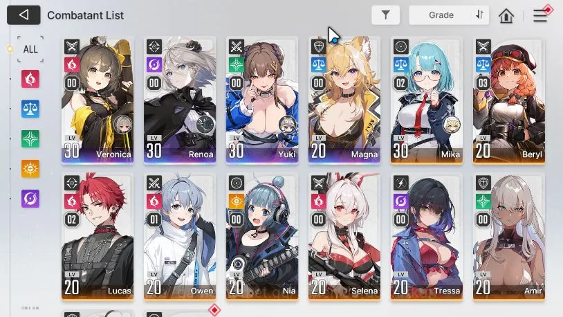 Chaos Zero Nightmare Accounts GLOBAL|Lv25|Cry 1,1K|4 SSR (Veronica,Renoa,Yuki,Ma image 2