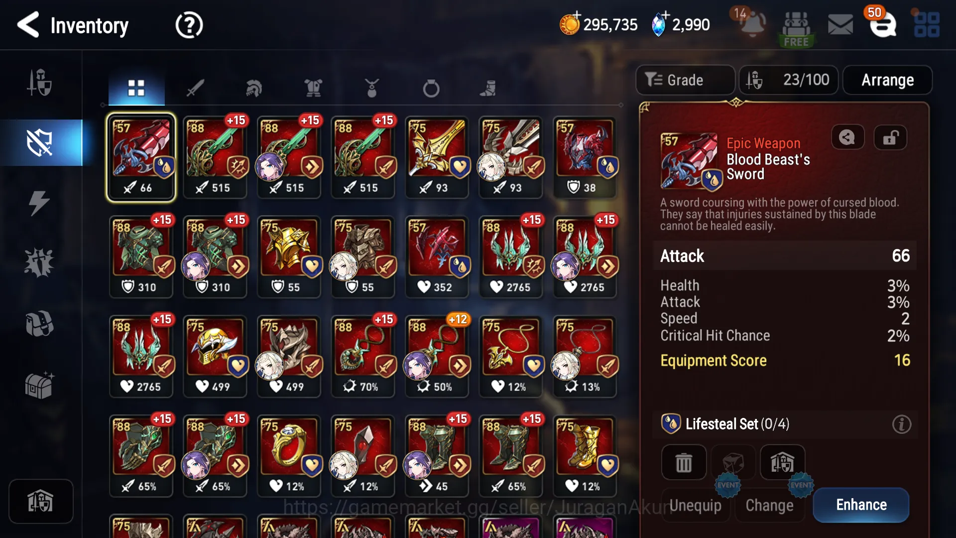 Epic Seven Accounts Starter Global Unverif|4ML(JKise, MChloe. DLilibet, BMHaste)+Fenne, Robin, etc|2.9kSStone|PoH 5