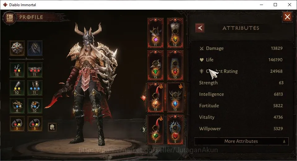 Diablo Immortal Accounts Starter SEA-Izual|Lv60(263) Necromancer|24K CR|Reso 525|Hell III|Paragon Slinger|Hell Lv 21|Check 2