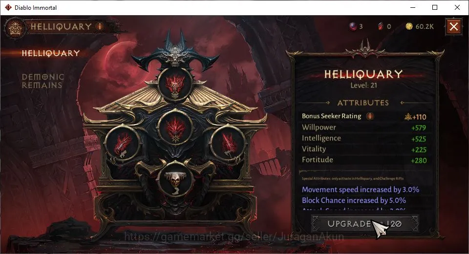 Diablo Immortal Accounts Starter SEA-Izual|Lv60(263) Necromancer|24K CR|Reso 525|Hell III|Paragon Slinger|Hell Lv 21|Check 4
