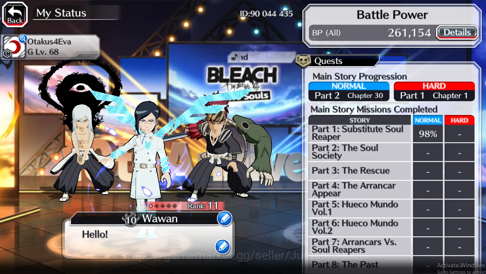 Bleach: Brave Souls Accounts [GLOBAL] 10k Orbs + 5 5/5 Char (TYBW25 Uryu,Renji, image 2