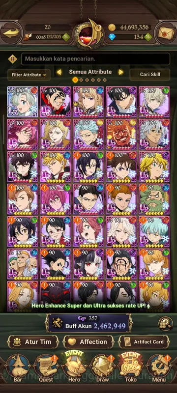 The Seven Deadly Sins: Grand Cross Midgame Asia |2,4M CC| 1LR + 3UR + Collab Solev + 134 Gems image 1