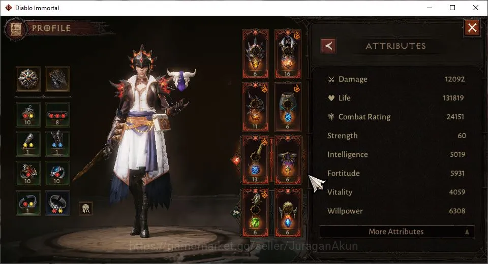 Diablo Immortal Accounts Starter SEA-Izual|Lv60(220) Wizard|24K CR|Reso 540|Hell III|Paragon Brawler|Hell Lv 18|2 Cosmetic 2