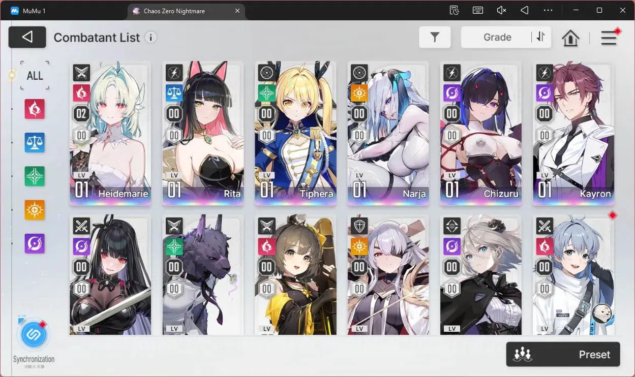 Chaos Zero Nightmare Accounts ASIA | Lv54 | 11 SSR | Heidemarie ME 2 | Selector  image 10