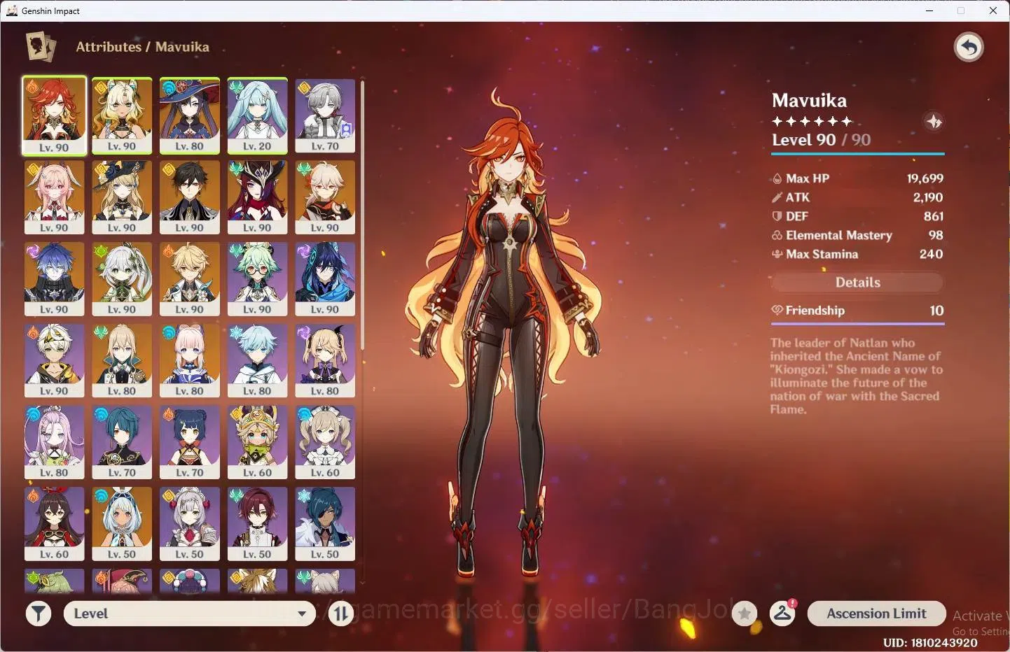 Genshin Impact Accounts ASIA | AR 57|11 Limit+1 Sign |Mavuika,Xilonen,Linn image 2