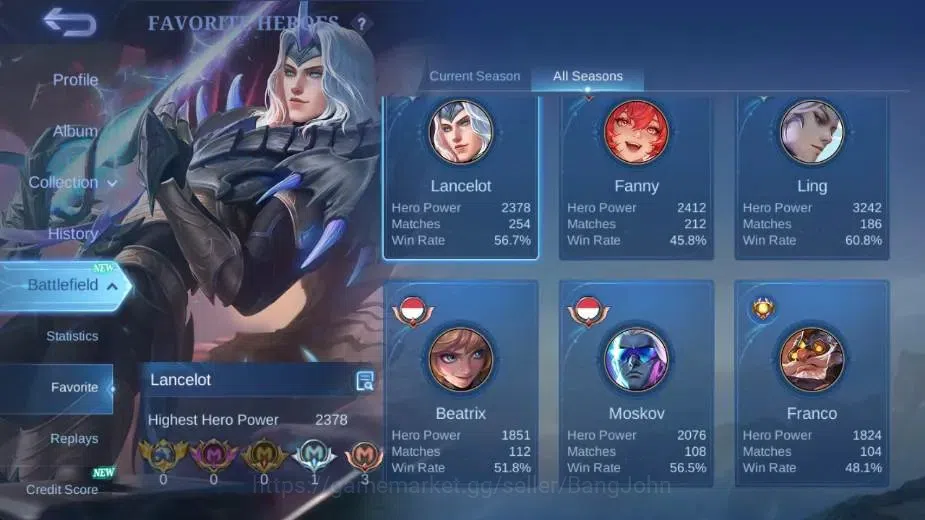 Mobile Legends: Bang Bang Accounts Global|Hero 114|Skin 220|Renowned|CC Natalia|KOF K image 4