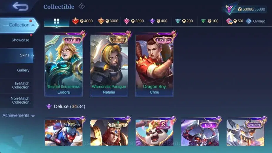 Mobile Legends: Bang Bang Accounts Global|Hero 114|Skin 220|Renowned|CC Natalia|KOF K image 9