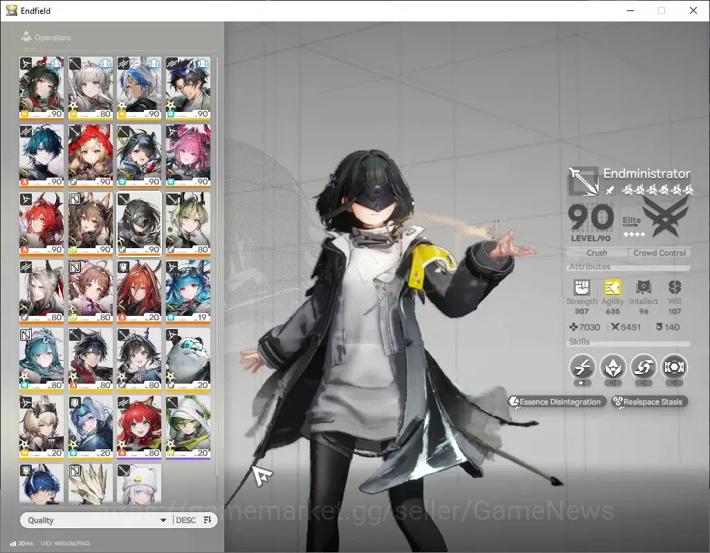 Arknights: Endfield Accounts ASIA|Lv 60|20k Oro|9k 1