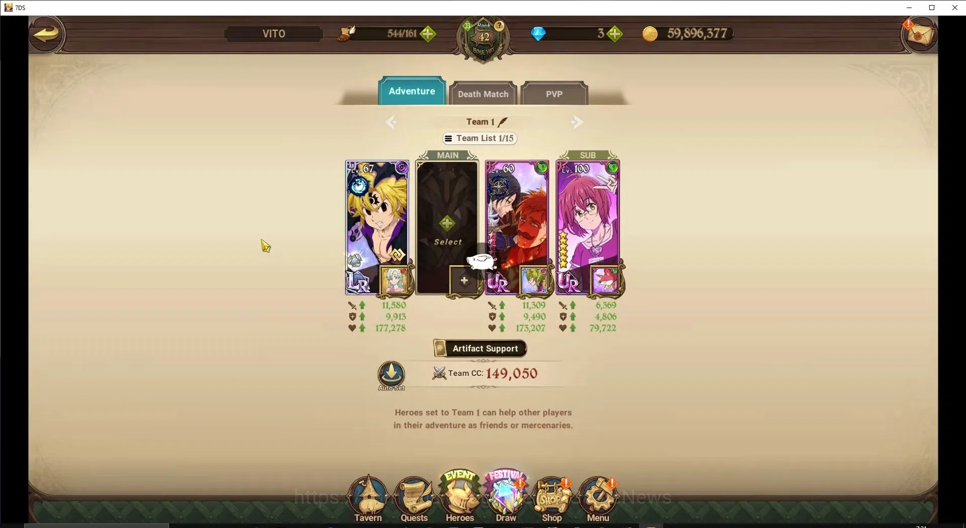The Seven Deadly Sins: Grand Cross Accounts Global|1M CC|120 LS|3 LR+4 UR|Nemesis Meli3/6,Helb image 7