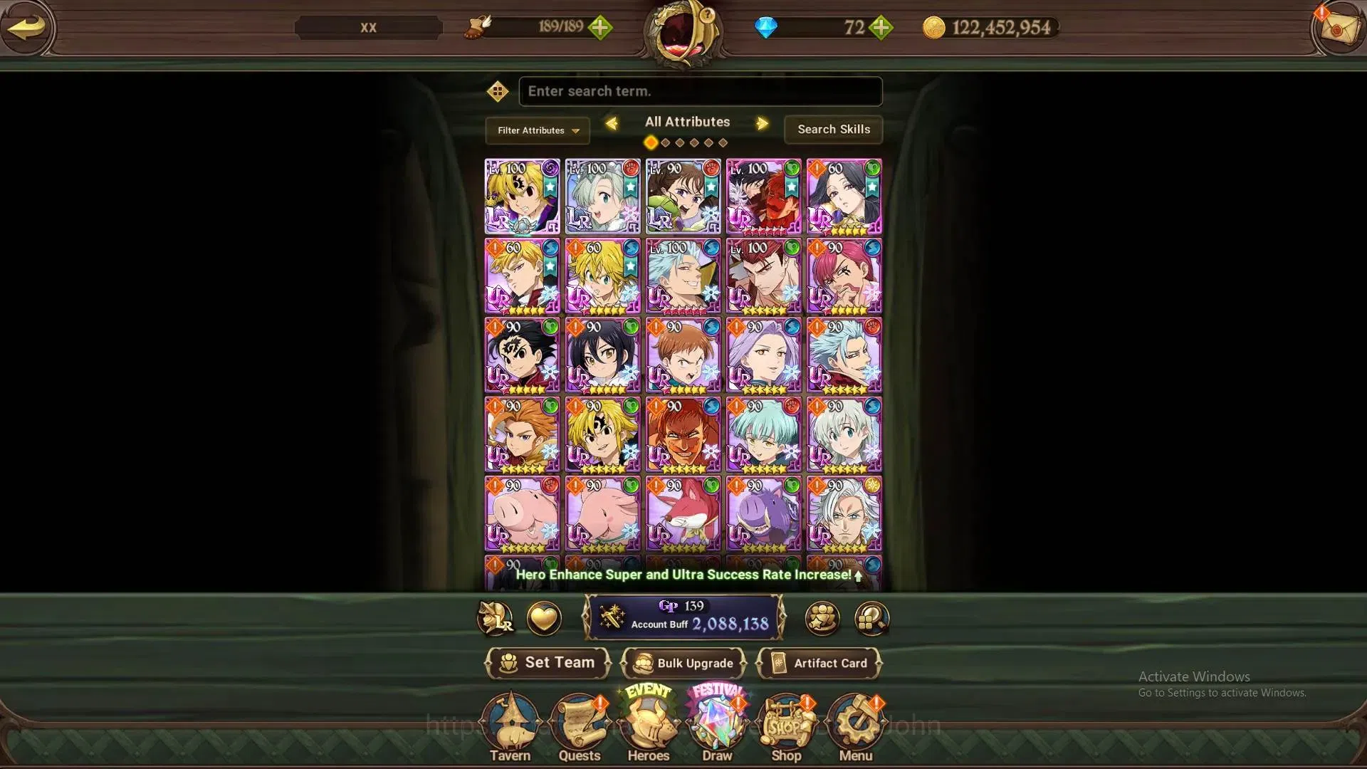 The Seven Deadly Sins: Grand Cross Accounts ASIA | 2.08M CC |LR 3|UR 6|LR Nemesis 4/6,Elizabet image 4