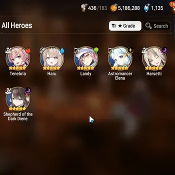 Epic Seven Accounts Starter Global|Unverif|Starter 3ML(Sot Dark Diene,AElena,Harsetti)|PoH+Bless ON|Abyss F51|Theater