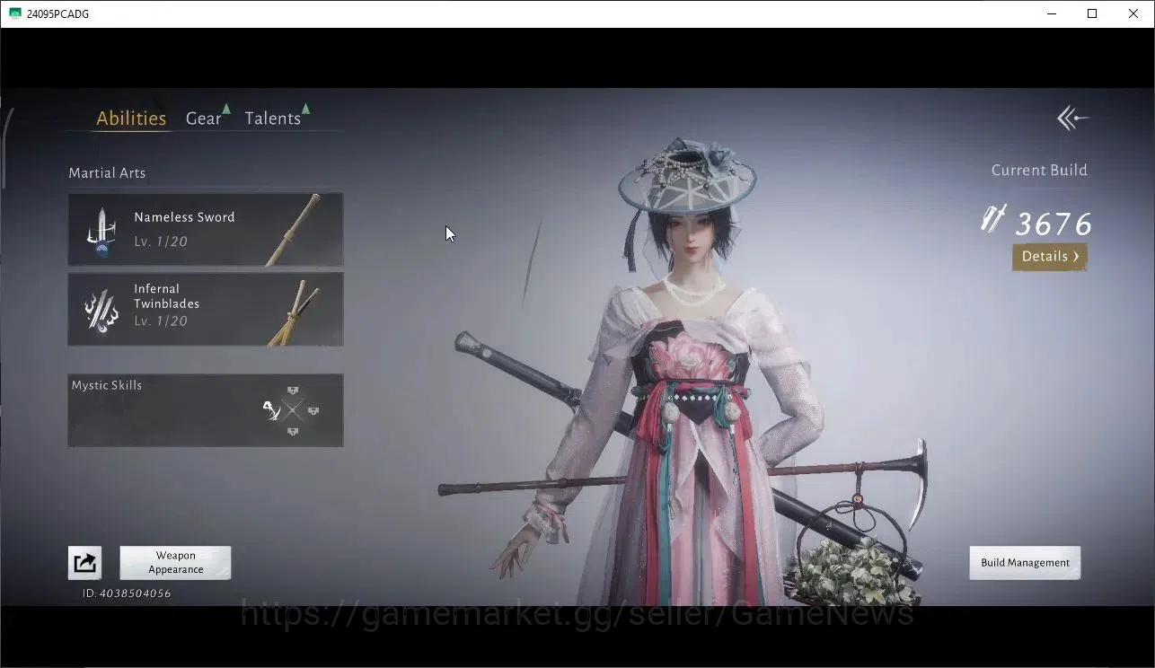 Where Winds Meet Accounts GLOBAL|Lv 5|GS 3676|1 Harmonic Core|Nameless Sword image 7