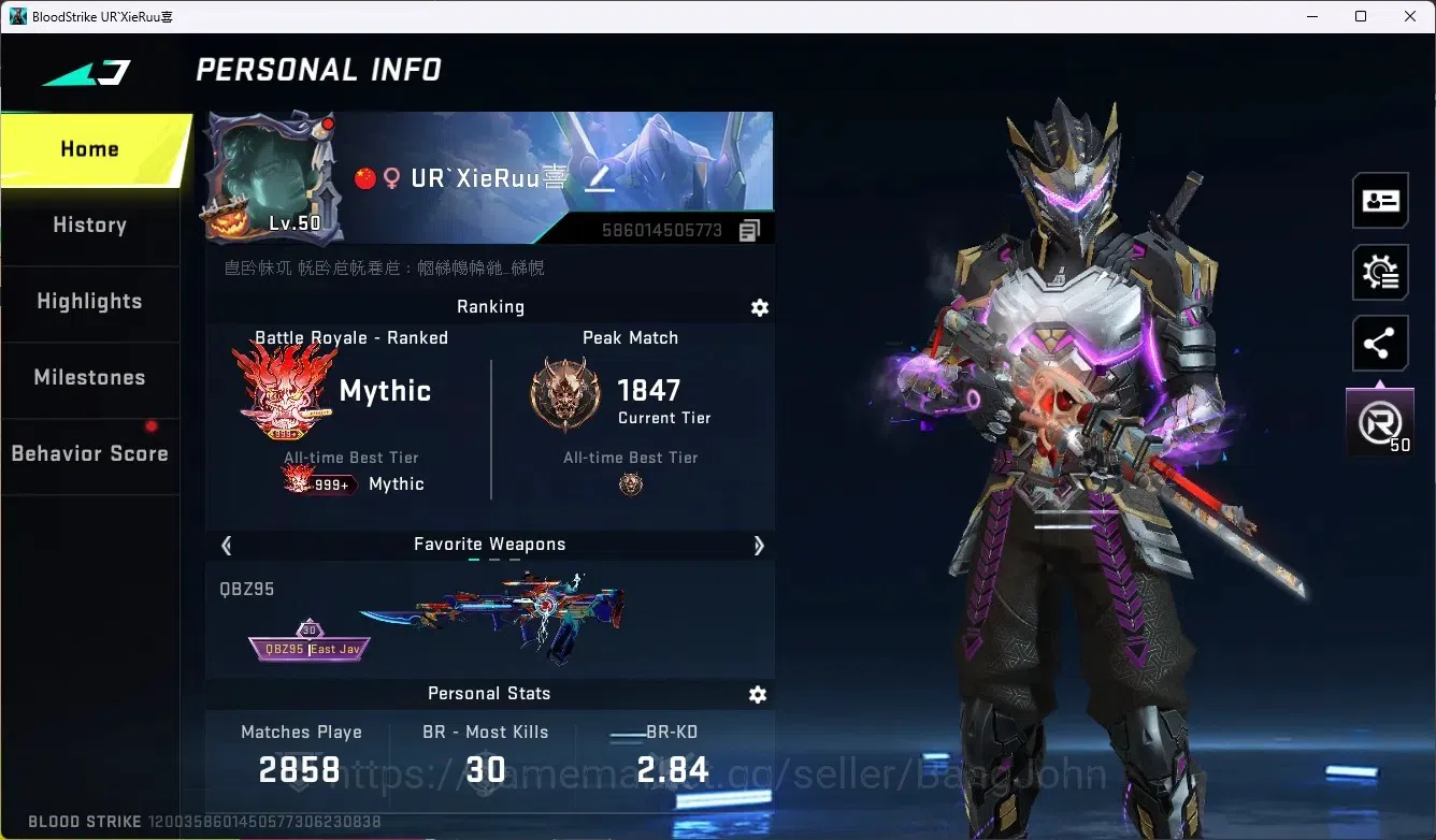 Blood Strike Accounts ASIA |1 EVO Gun|1 Eternal Gun|8 Collab Gun [AOT/TR image 1