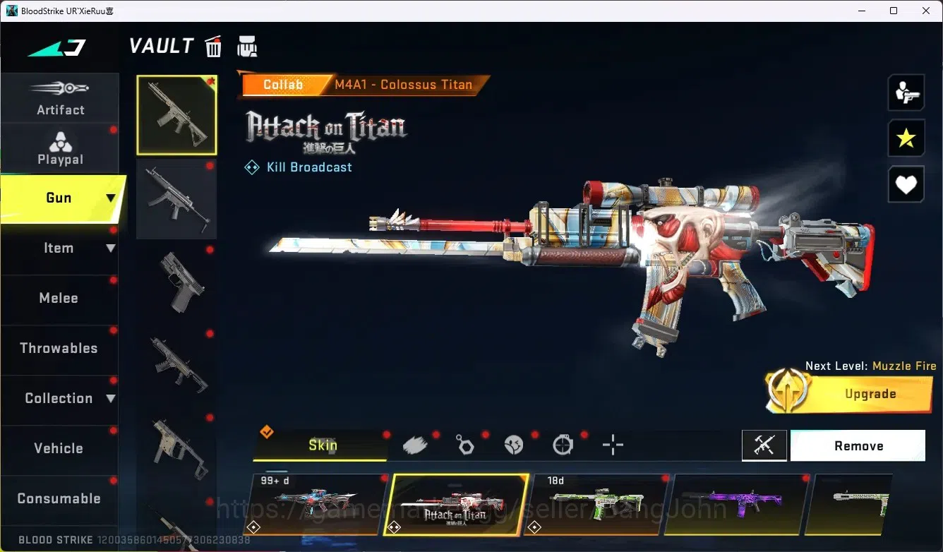 Blood Strike Accounts ASIA |1 EVO Gun|1 Eternal Gun|8 Collab Gun [AOT/TR image 2