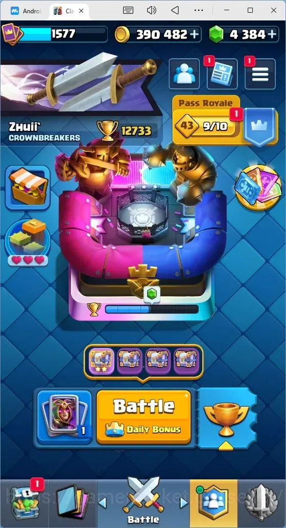 Clash Royale Accounts Mobile |Trophy 12733|14 Max Cards|26 EVO Cards|5 H image 1