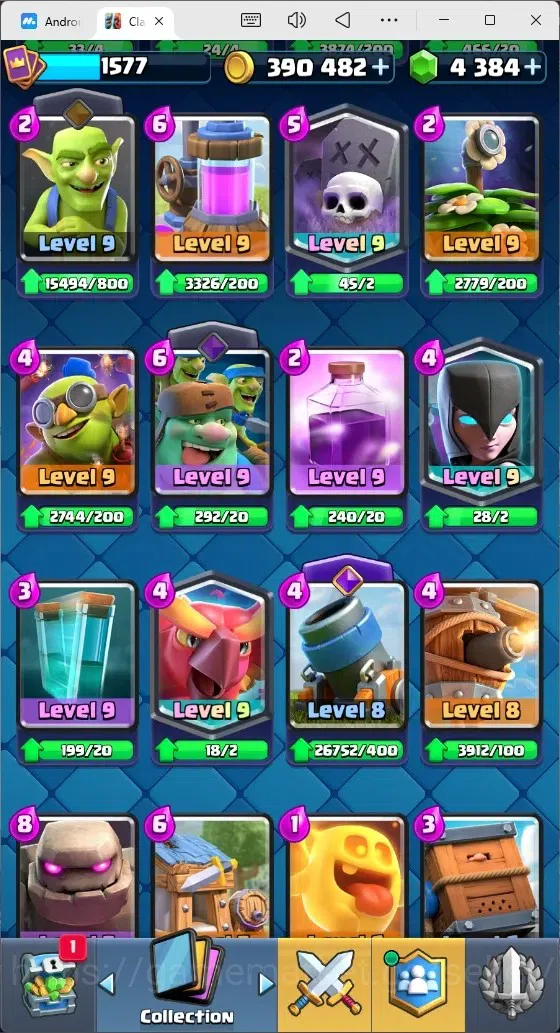 Clash Royale Accounts Mobile |Trophy 12733|14 Max Cards|26 EVO Cards|5 H image 11