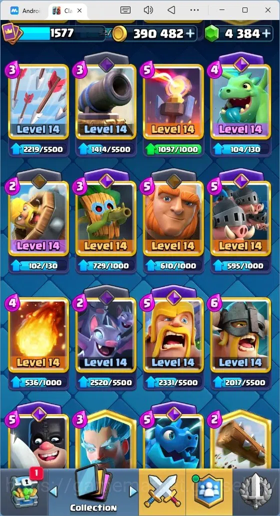 Clash Royale Accounts Mobile |Trophy 12733|14 Max Cards|26 EVO Cards|5 H image 7