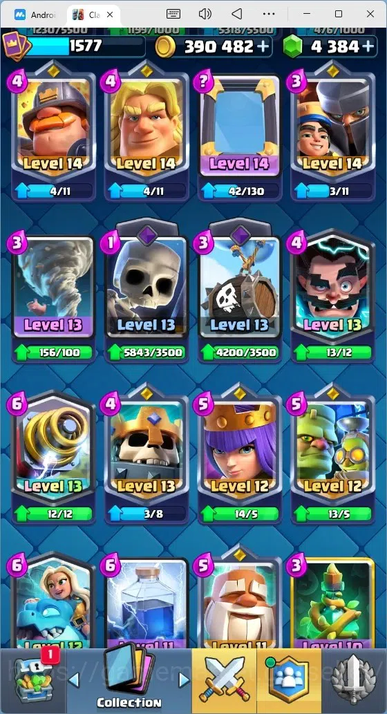 Clash Royale Accounts Mobile |Trophy 12733|14 Max Cards|26 EVO Cards|5 H image 9