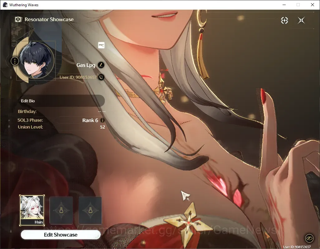 Wuthering Waves Accounts Starter SEA|UL 52|1 Limited (Hsin RC1 +Signature Weapon) +3 STD Char Verina,Encore,Lingyang|DB Lvl 1