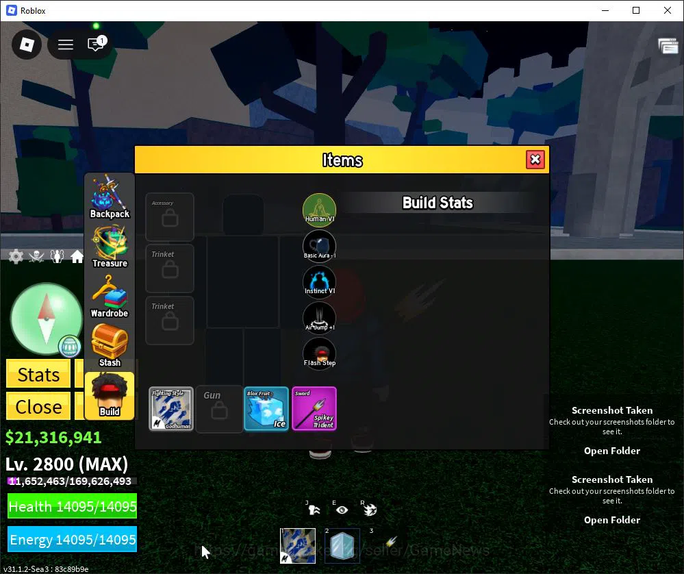 Roblox Accounts Blox Fruit |Lv Max + Ice,GodHuman|21M Beli 32K Frag|2 Myth Weap 3 Legend Fruit |Human V1|Unverif(RBL934) 9