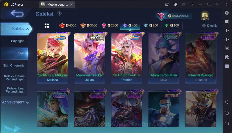 Mobile Legends: Bang Bang Accounts GLOBAL|Hero 132|Skin 393|Lg Johnson,Exo Kagura+Gra image 12