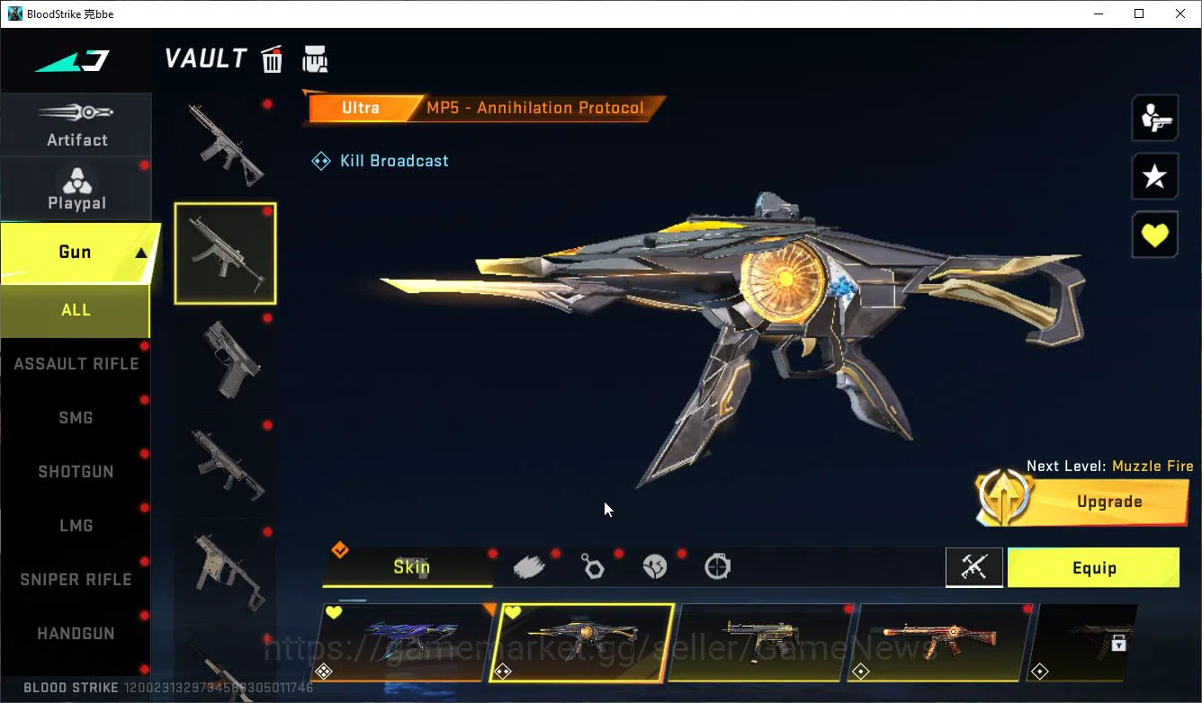 Blood Strike Accounts ASIA|ETERNAL Lv3 Vector,UZI+MELE[BFKnife,DualB,Shu image 15
