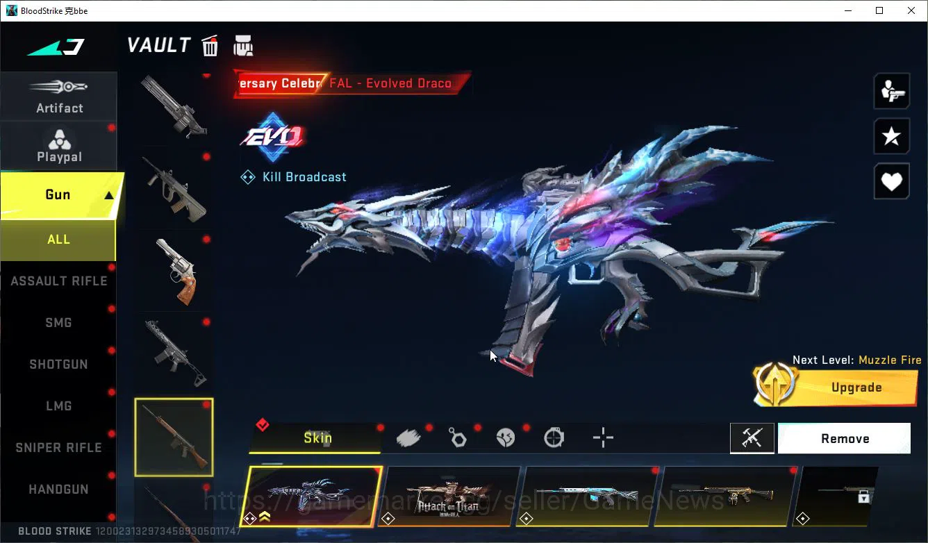 Blood Strike Accounts ASIA|ETERNAL Lv3 Vector,UZI+MELE[BFKnife,DualB,Shu image 9
