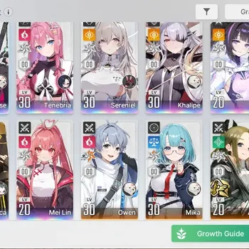 Chaos Zero Nightmare Accounts Global|Lv30| 8 SSR (Rossweisse,Sereniel,Hilde,Tenebria,Khalipe,Haru,Veronica,Mei Lin)|10 SR|+1