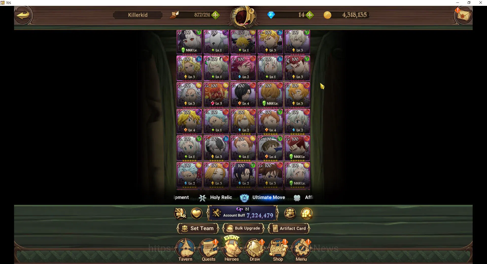 The Seven Deadly Sins: Grand Cross Accounts Asia|7,2M CC|6 LR+14 UR+Many Collab|Cusack2/6,Ludo image 5