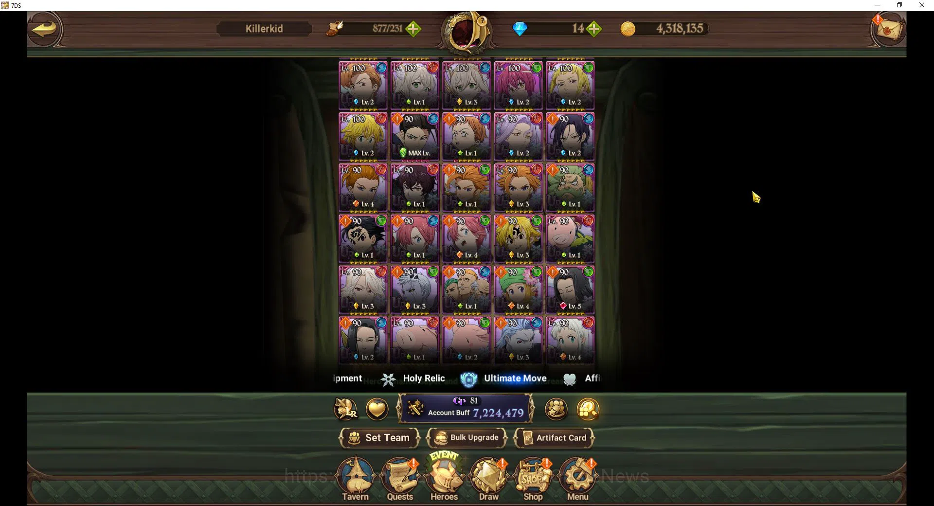 The Seven Deadly Sins: Grand Cross Accounts Asia|7,2M CC|6 LR+14 UR+Many Collab|Cusack2/6,Ludo image 6