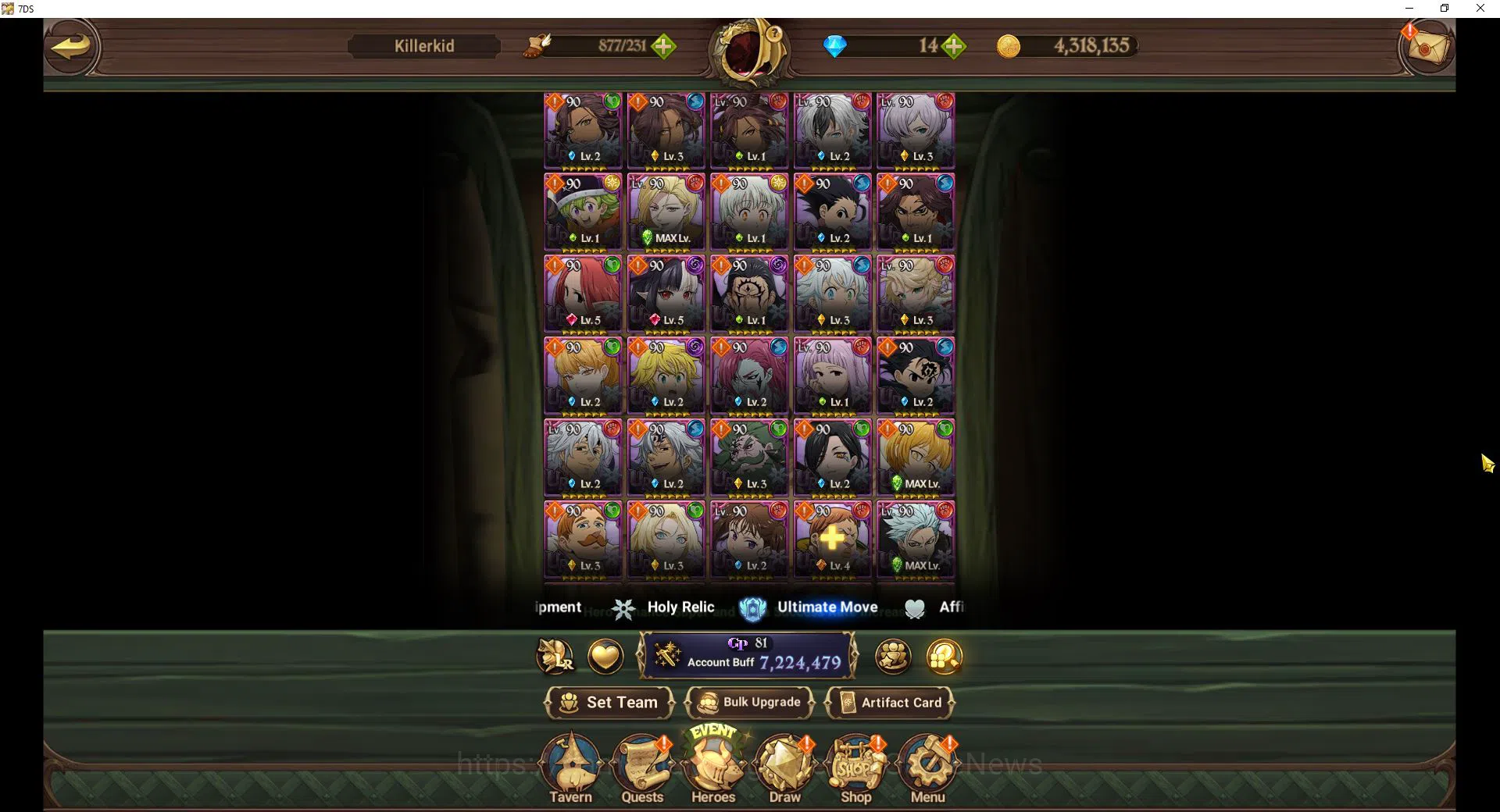 The Seven Deadly Sins: Grand Cross Accounts Asia|7,2M CC|6 LR+14 UR+Many Collab|Cusack2/6,Ludo image 7