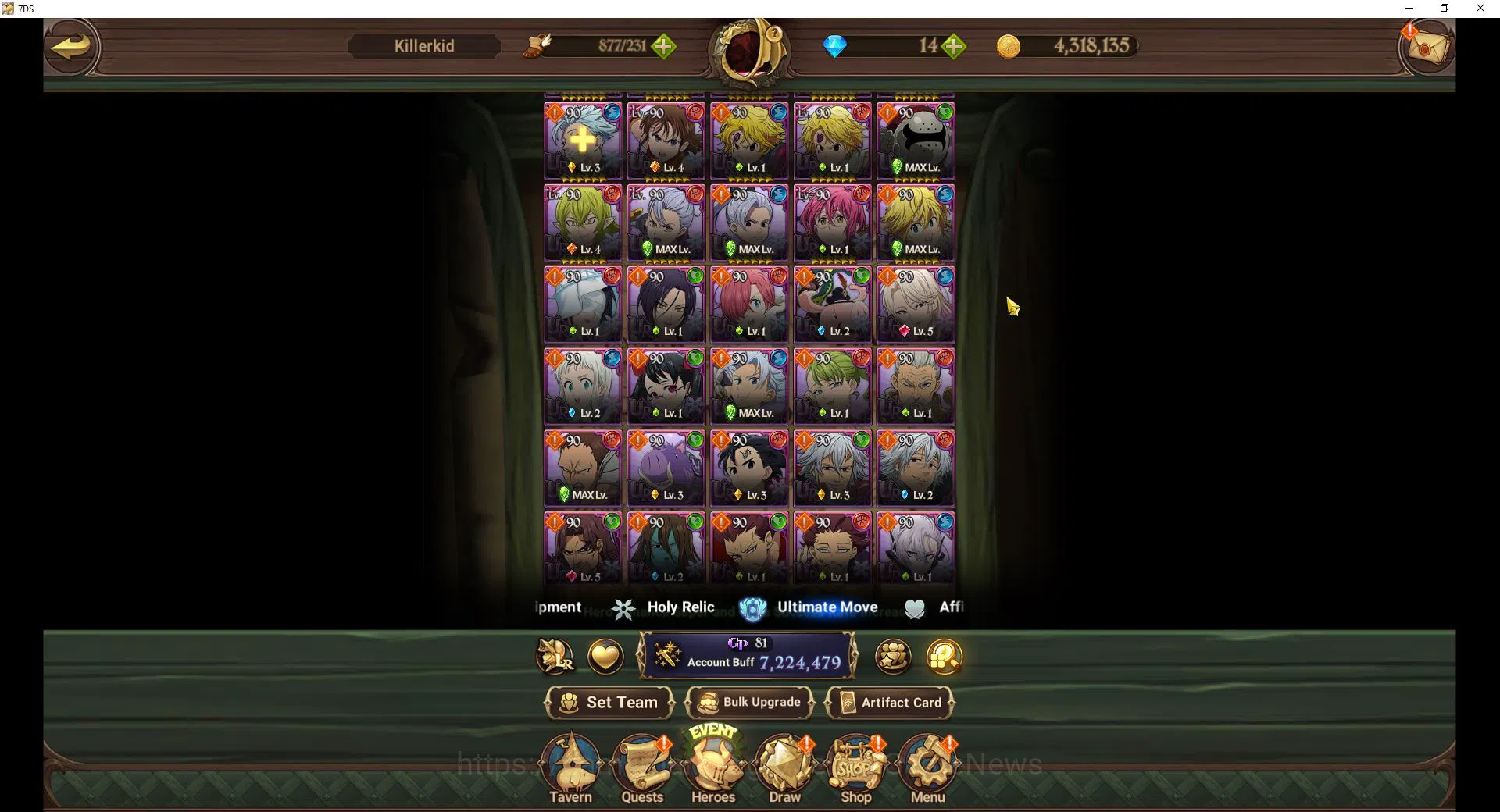 The Seven Deadly Sins: Grand Cross Accounts Asia|7,2M CC|6 LR+14 UR+Many Collab|Cusack2/6,Ludo image 8