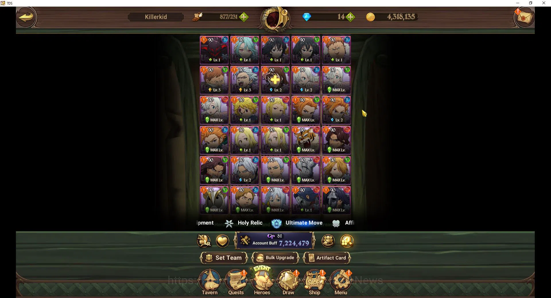 The Seven Deadly Sins: Grand Cross Accounts Asia|7,2M CC|6 LR+14 UR+Many Collab|Cusack2/6,Ludo image 9
