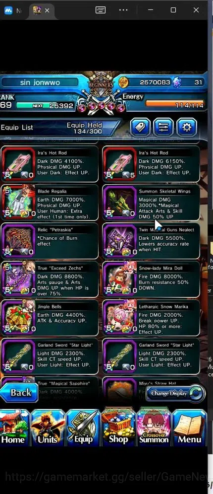 Grand Summoners Accounts Global |Rank 69|10 Ascend+4 TW|(Houka Inumuta,S Em image 11