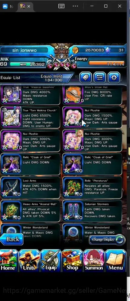 Grand Summoners Accounts Global |Rank 69|10 Ascend+4 TW|(Houka Inumuta,S Em image 12