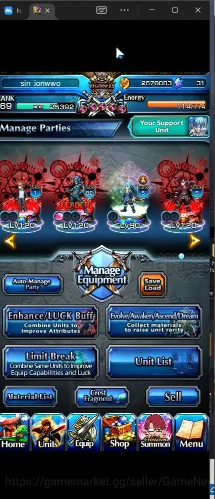 Grand Summoners Accounts Global |Rank 69|10 Ascend+4 TW|(Houka Inumuta,S Em image 2