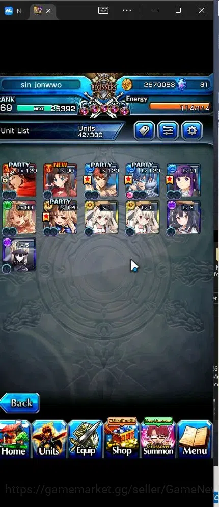 Grand Summoners Accounts Global |Rank 69|10 Ascend+4 TW|(Houka Inumuta,S Em image 3