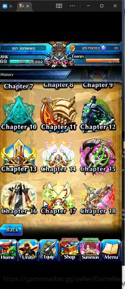 Grand Summoners Accounts Global |Rank 69|10 Ascend+4 TW|(Houka Inumuta,S Em image 9