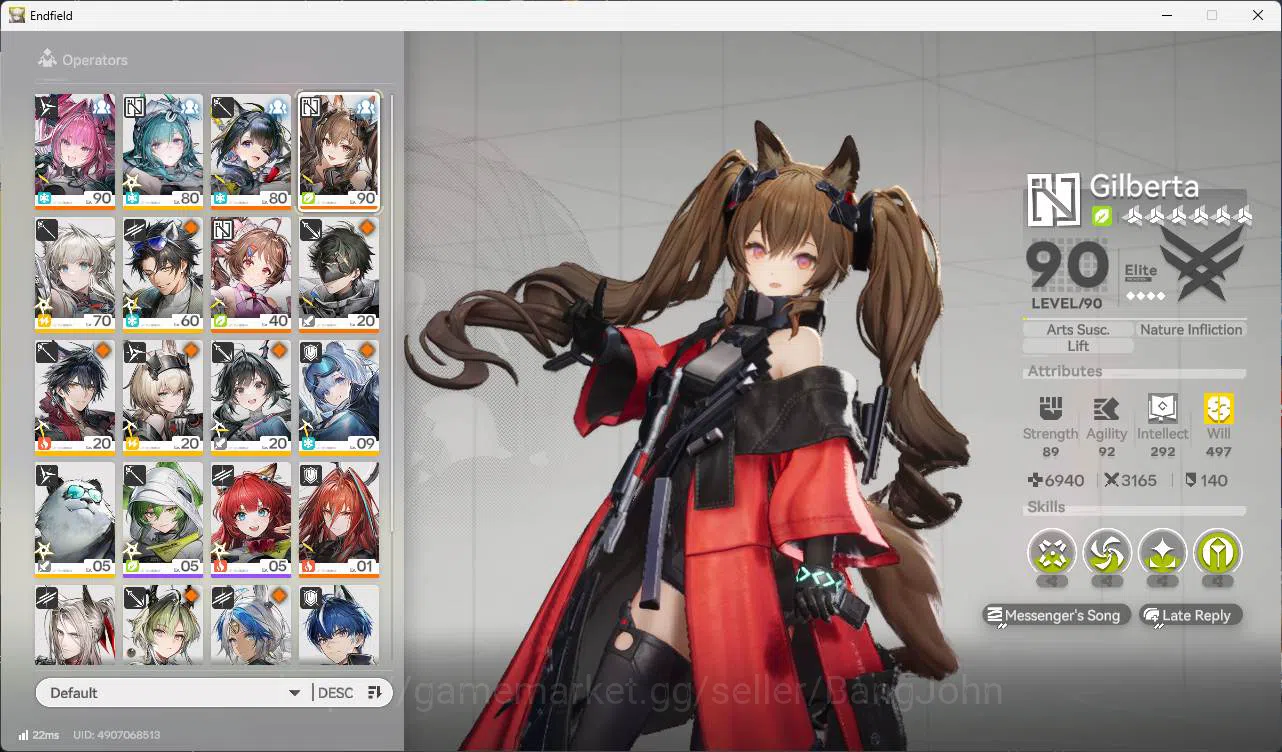 Arknights: Endfield Accounts ASIA | lv 55 | gilberta, yvonn, TANGTANG, Ardelia, image 5
