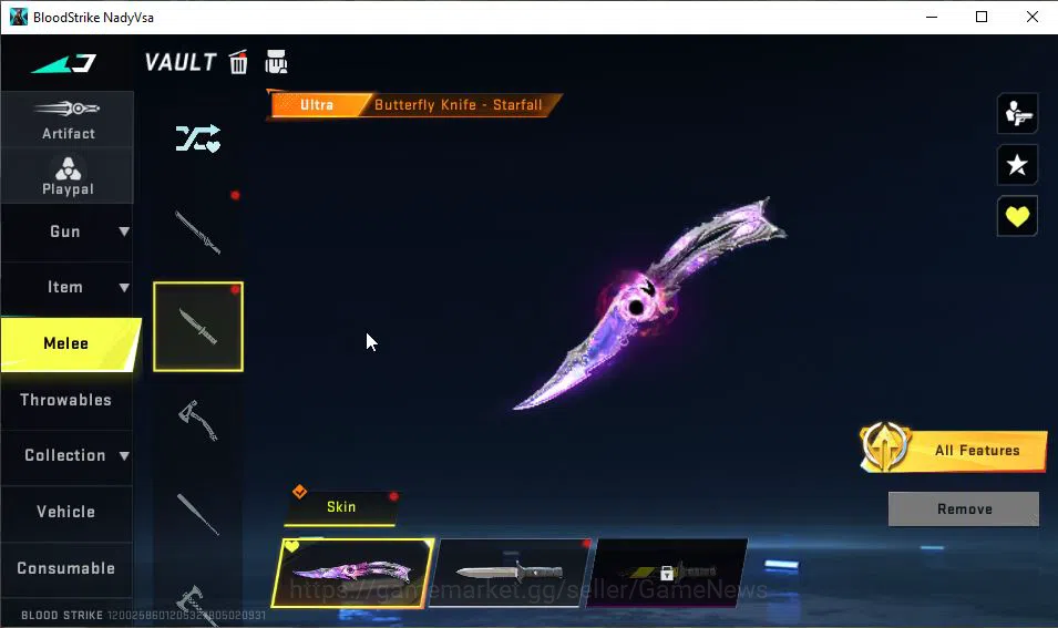 Blood Strike Accounts ASIA|Melee ULTRA Butterfly Knife-Starfall|10 ULTRA image 17