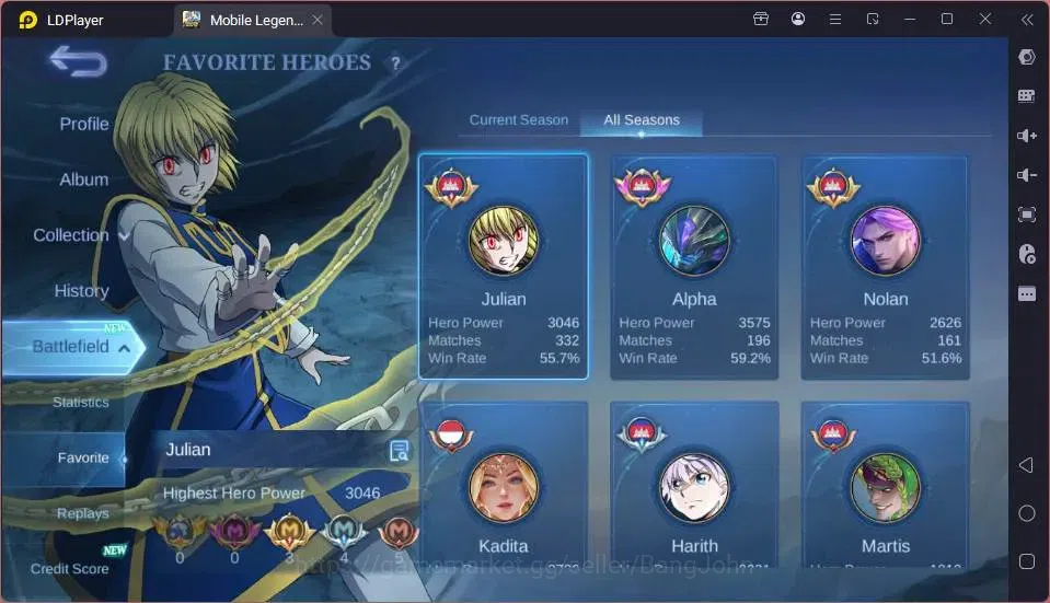 Mobile Legends: Bang Bang Accounts GLOBAL Hero 129 Skin 262 |Ducati Leo|HxH[Harith,Ju image 19